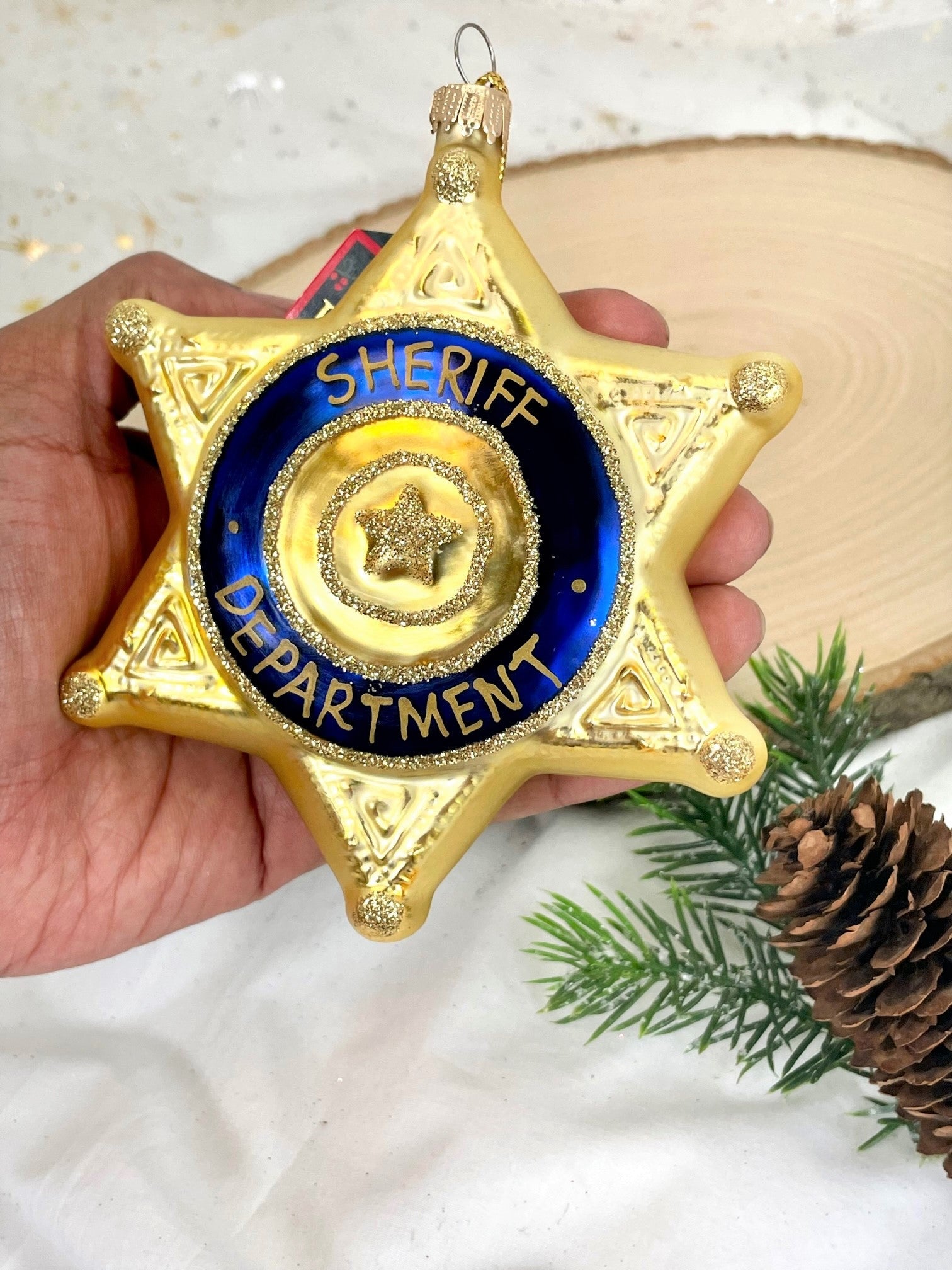 Los Angeles Sheriff Department Glass Ornament