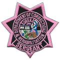 CDCR Sergeant Star Patch Breast Cancer Awareness