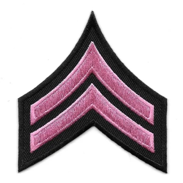 Corporal Chevrons, Pink/Black Set Of 2