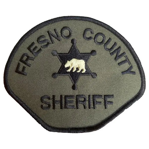 FRESNO COUNTY CALIFORNIA POLICE PATCH SHOULDER SIZE NEW NOT A BADGE GREEN BEAR