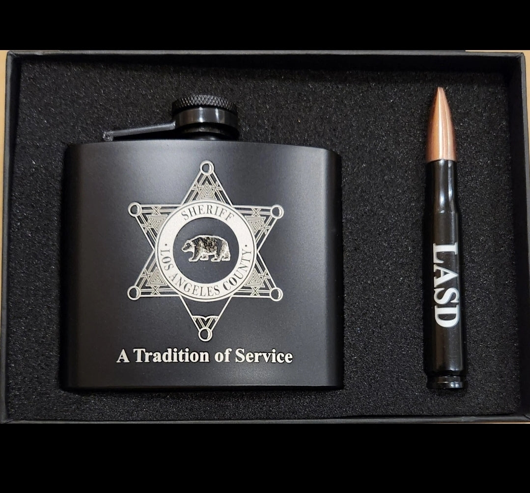 Los Angeles Sheriff's Department Flask and Bottle Opener